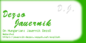 dezso jauernik business card