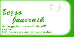 dezso jauernik business card